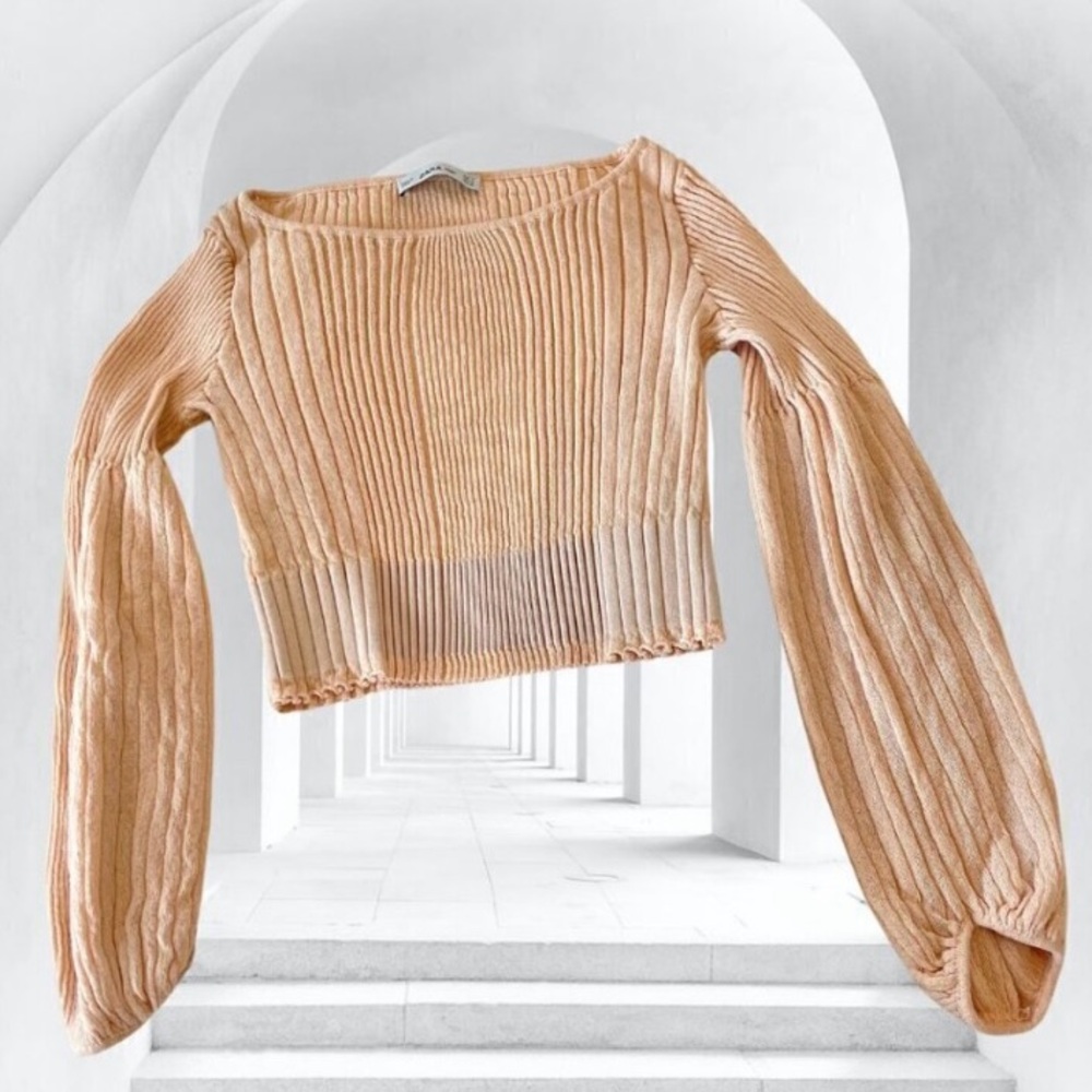 Zara Ribbed Cropped Sweater